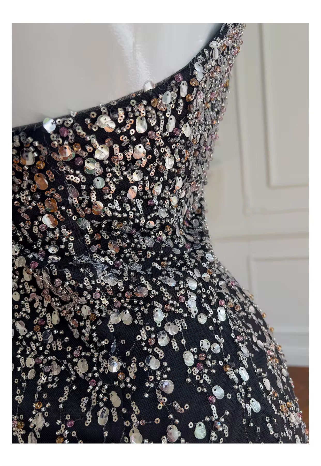 Crystal Stardust Halter Mini Dress