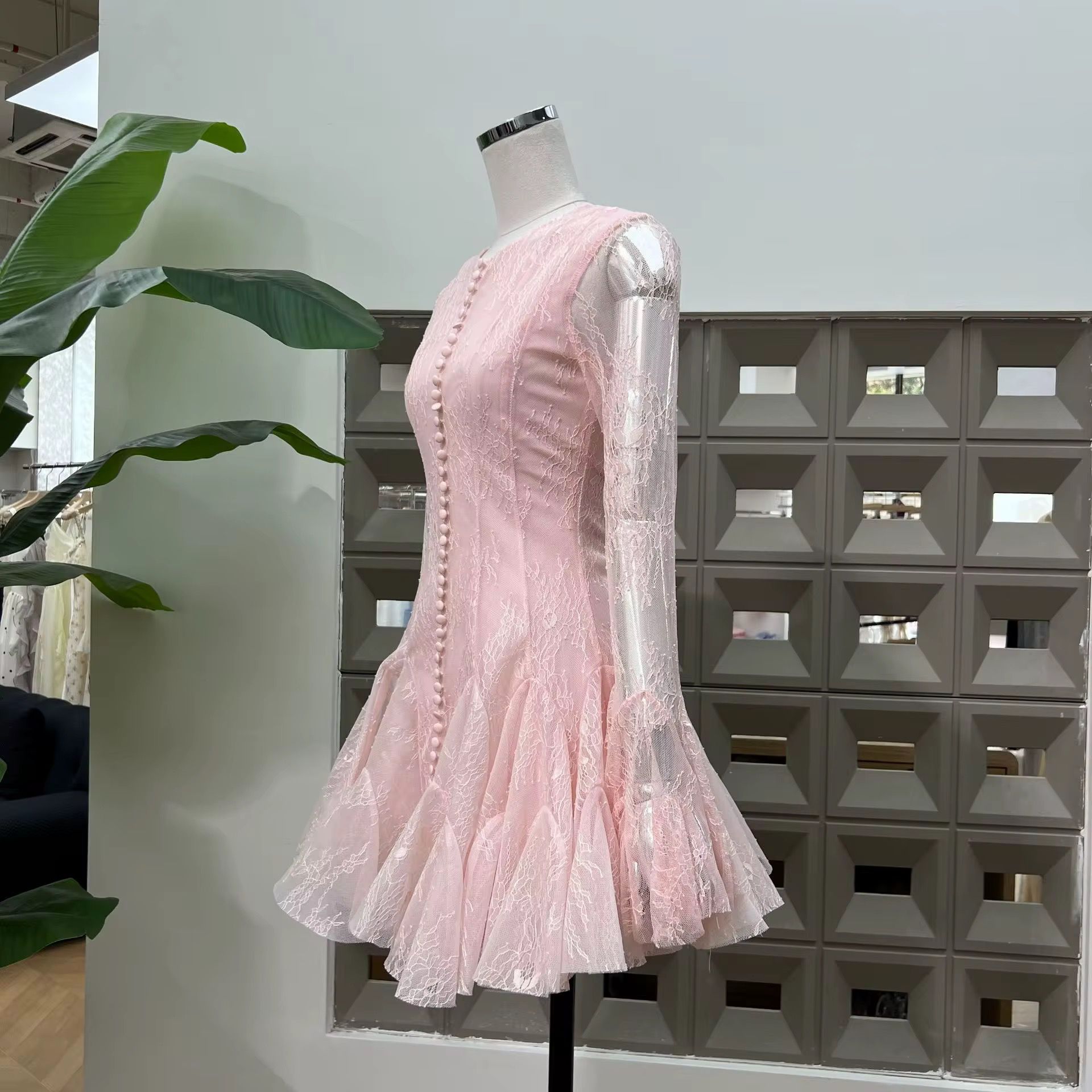 Lovely Lace Flutter Dress