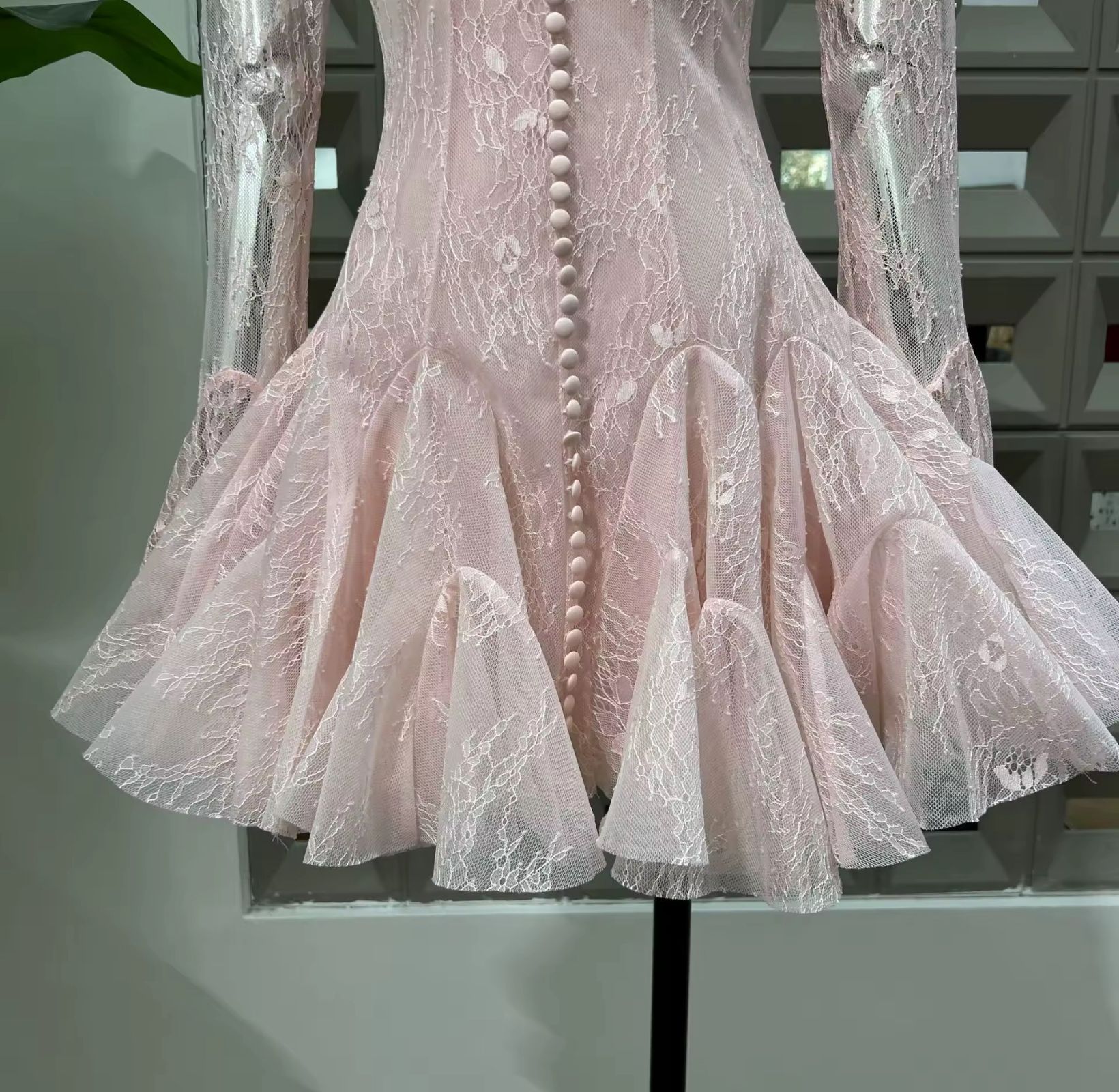 Lovely Lace Flutter Dress