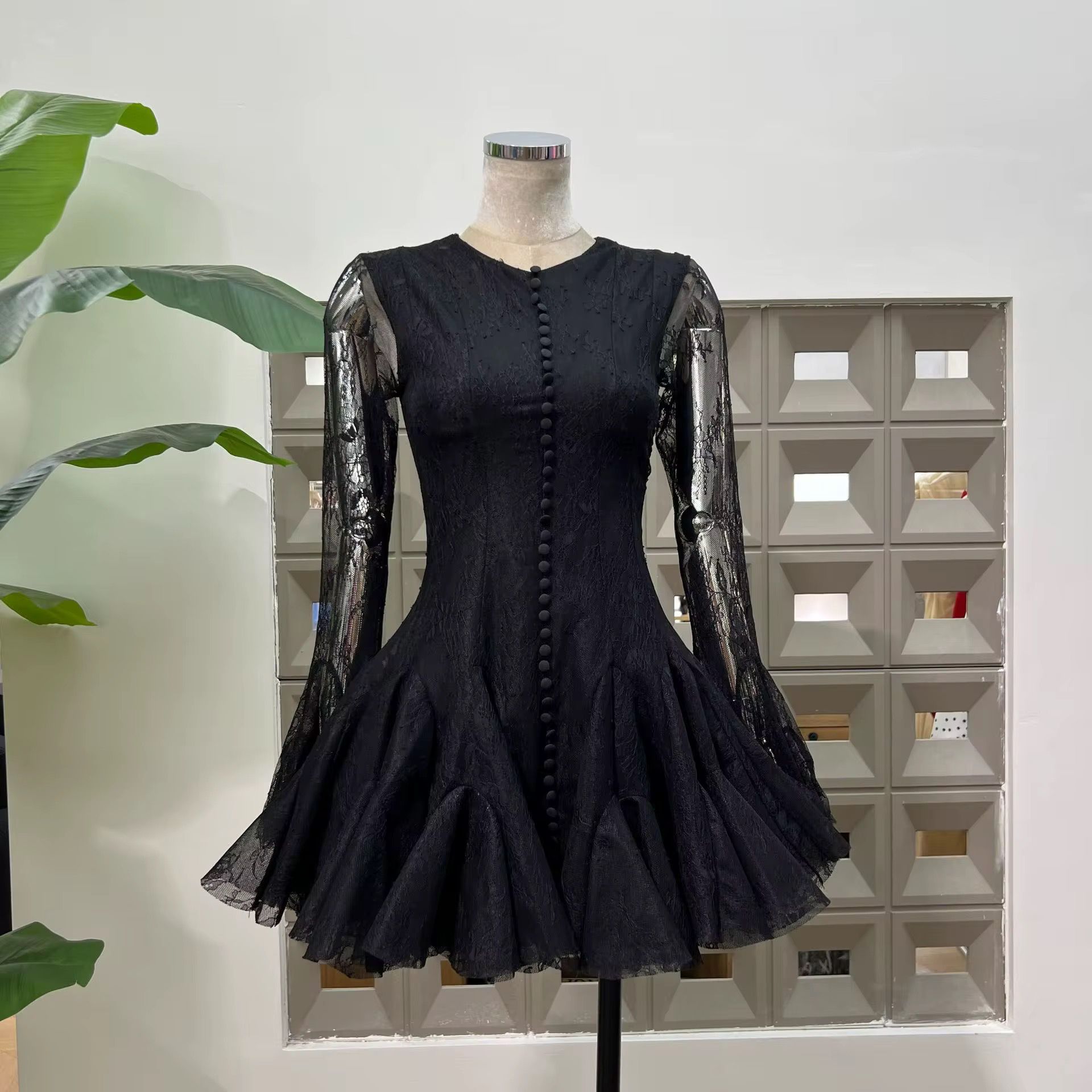 Lovely Lace Flutter Dress