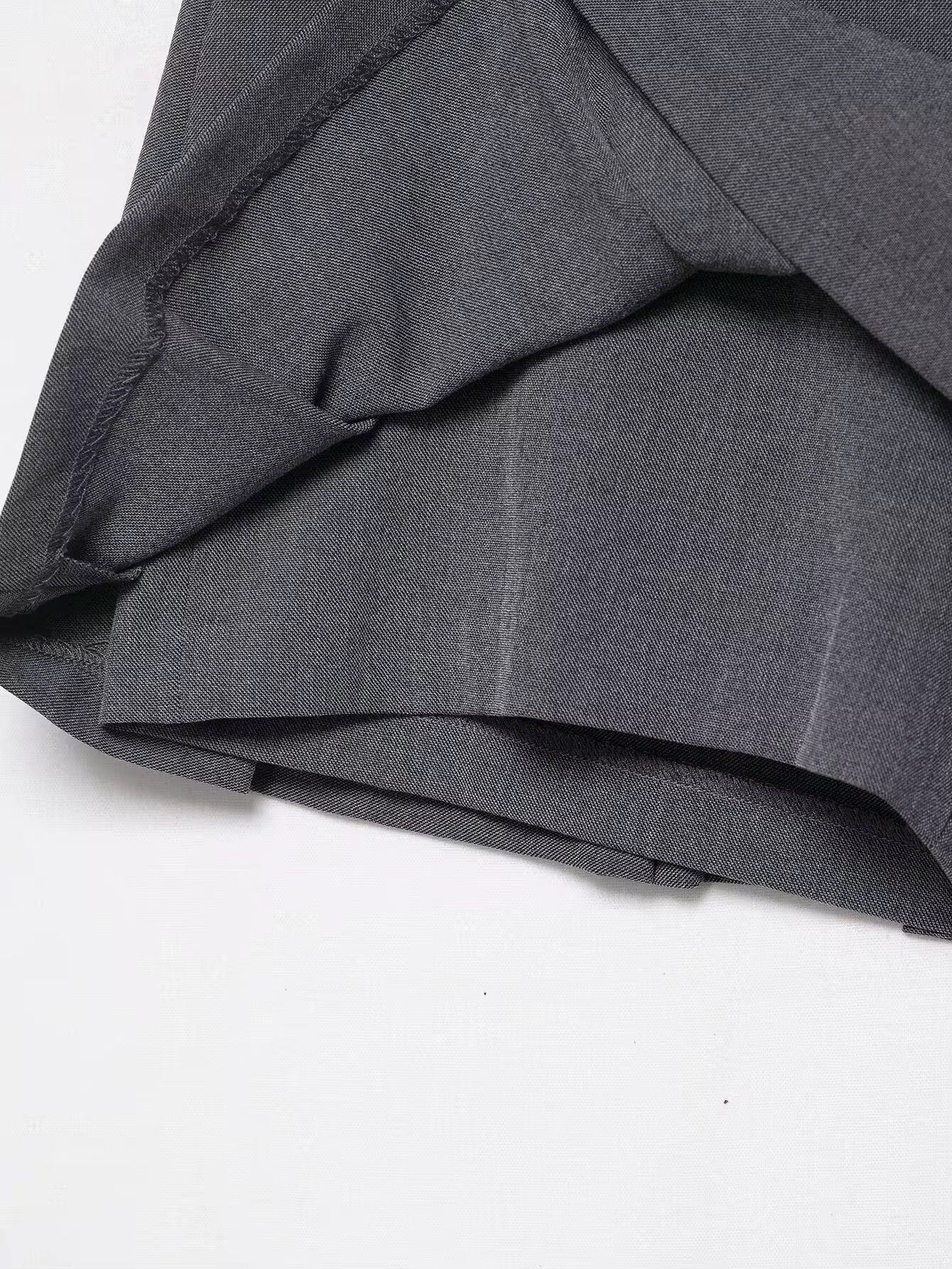 Classic Grey Belted Skirt