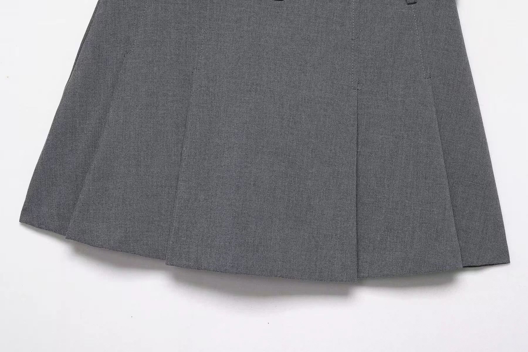 Classic Grey Belted Skirt