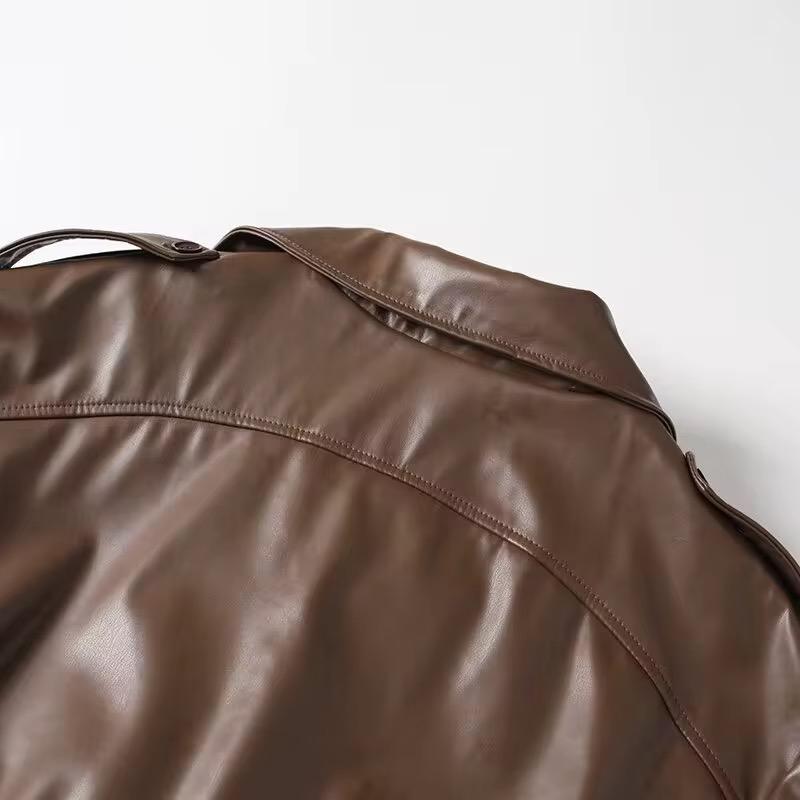 Delt Leather Coat