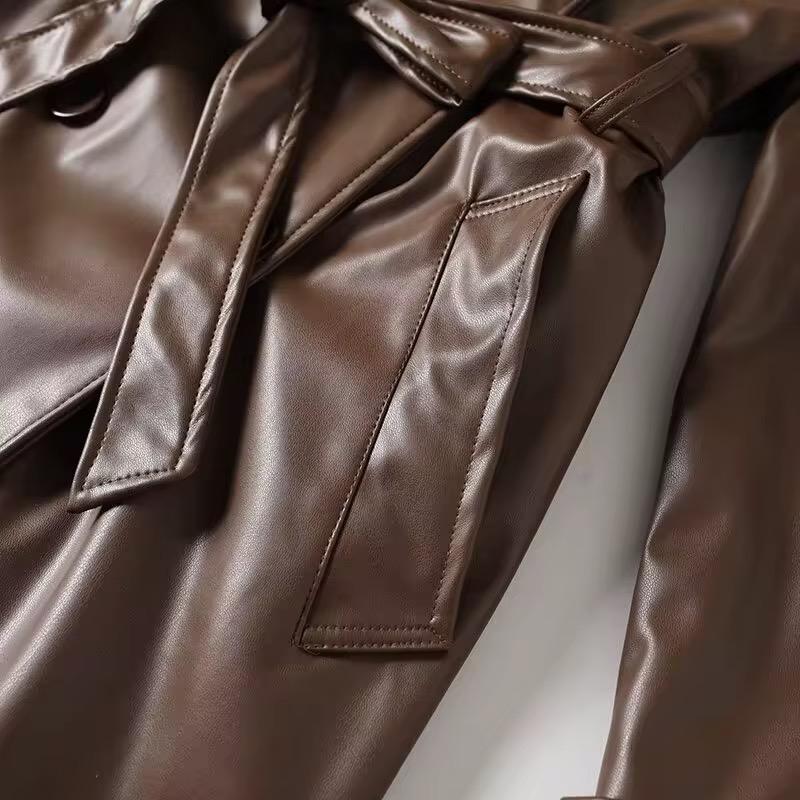 Delt Leather Coat