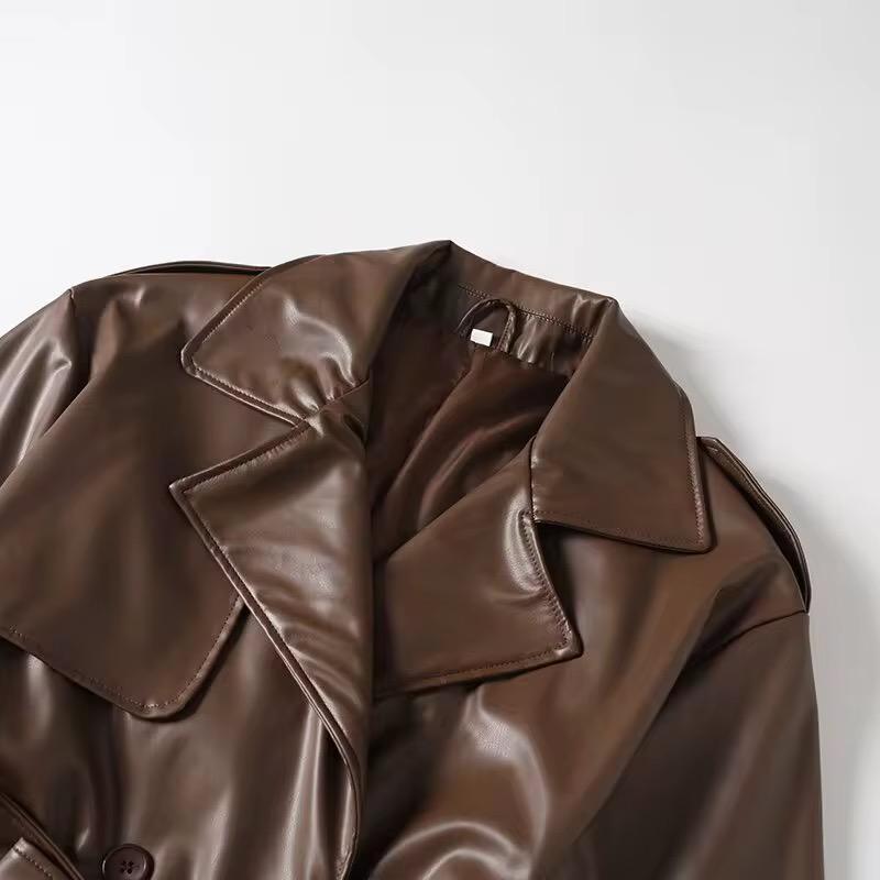 Delt Leather Coat