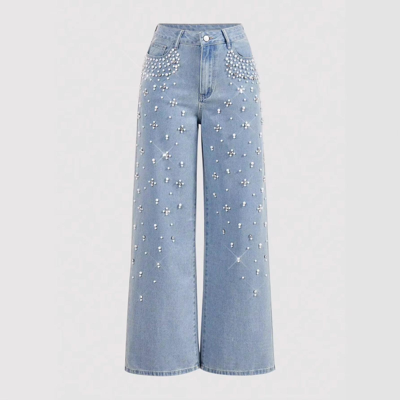 Straight leg fashion jeans