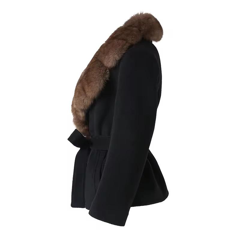 Wool Jacket with fox fur