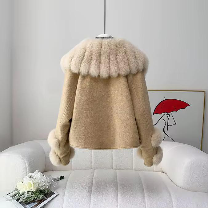Glamorous Fluffy Collar Wool Jacket