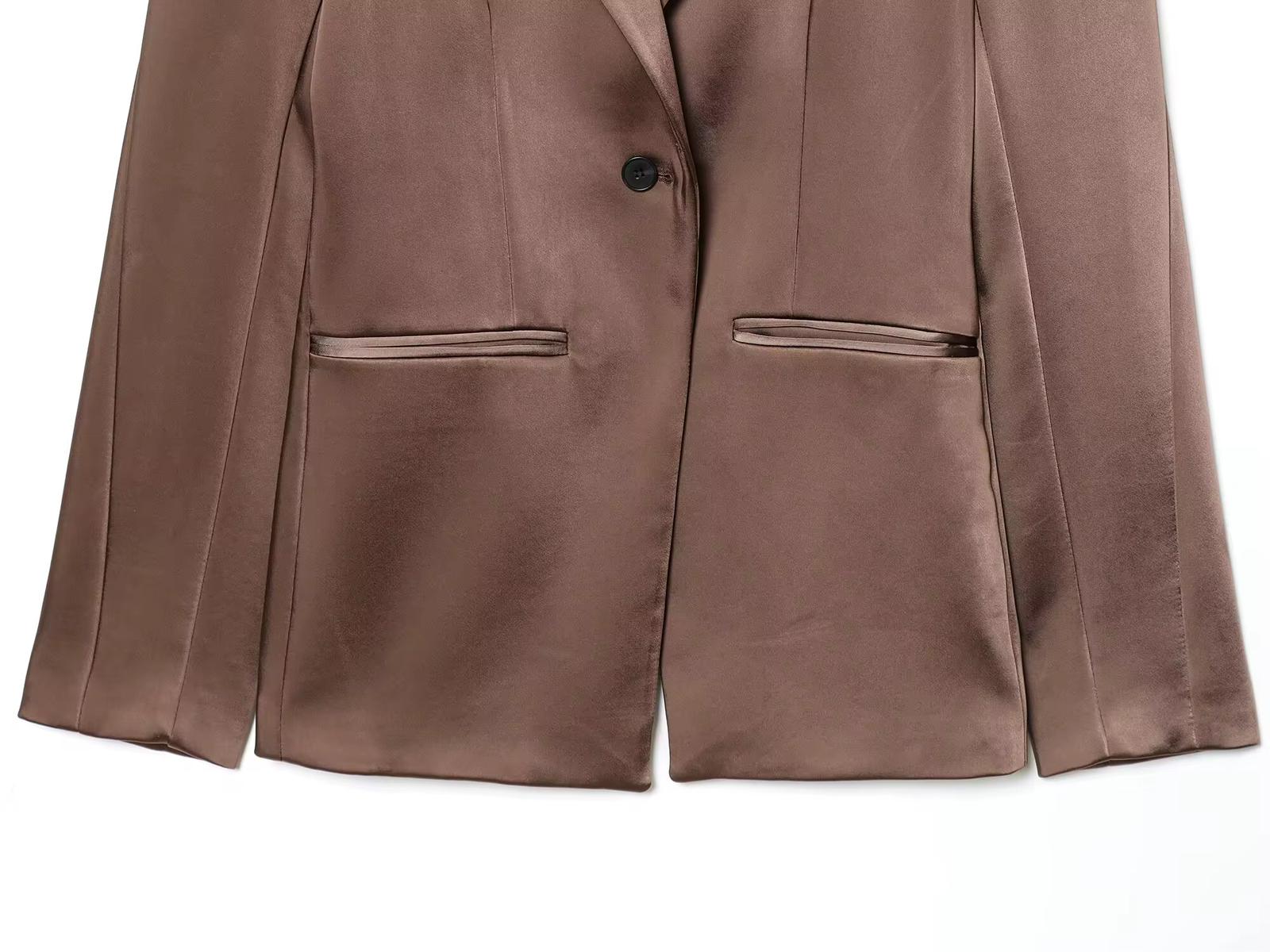 Brown Luxe Blazer Set