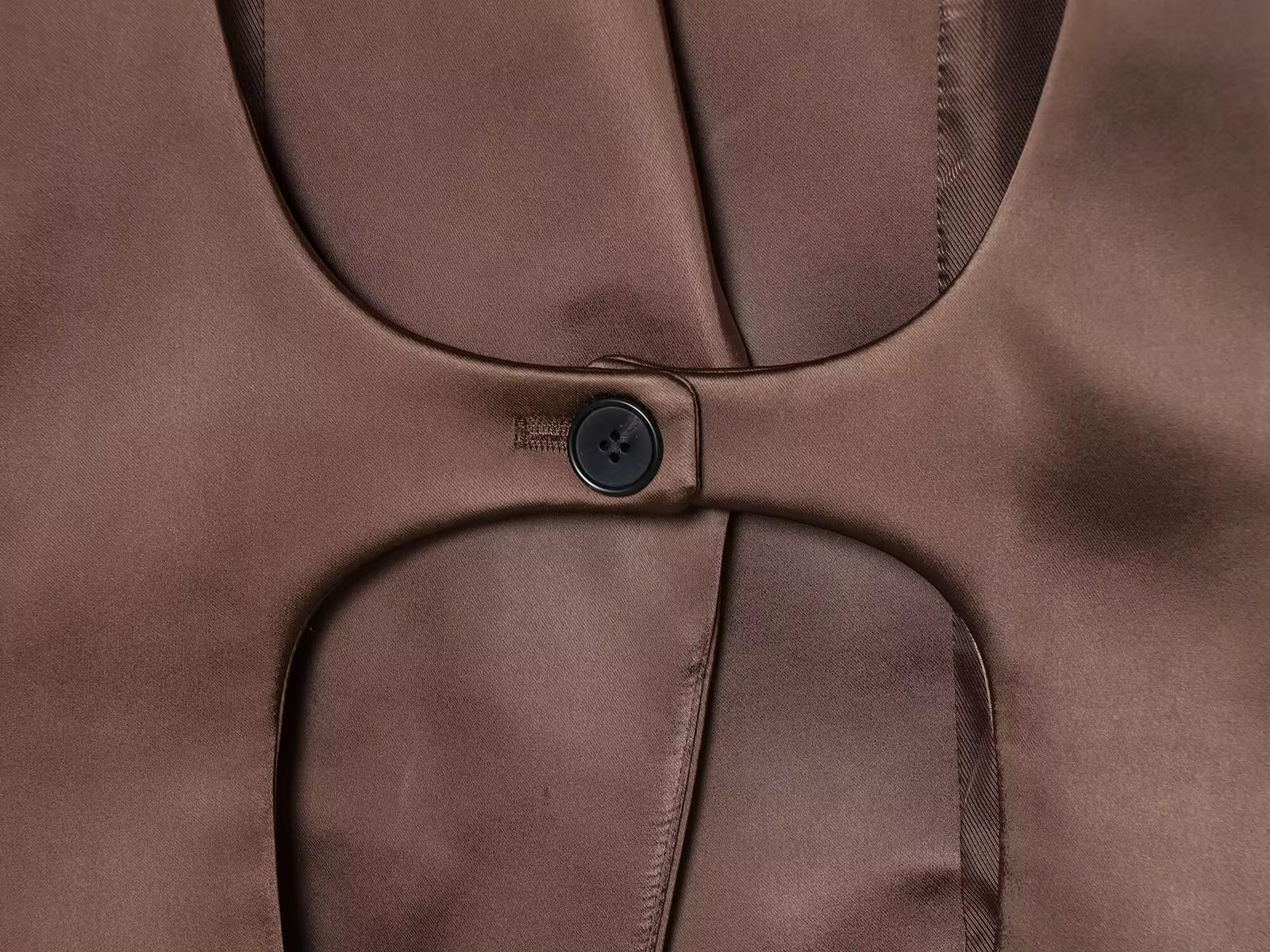 Brown Luxe Blazer Set