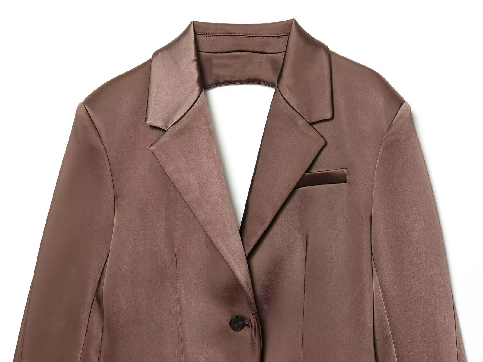 Brown Luxe Blazer Set