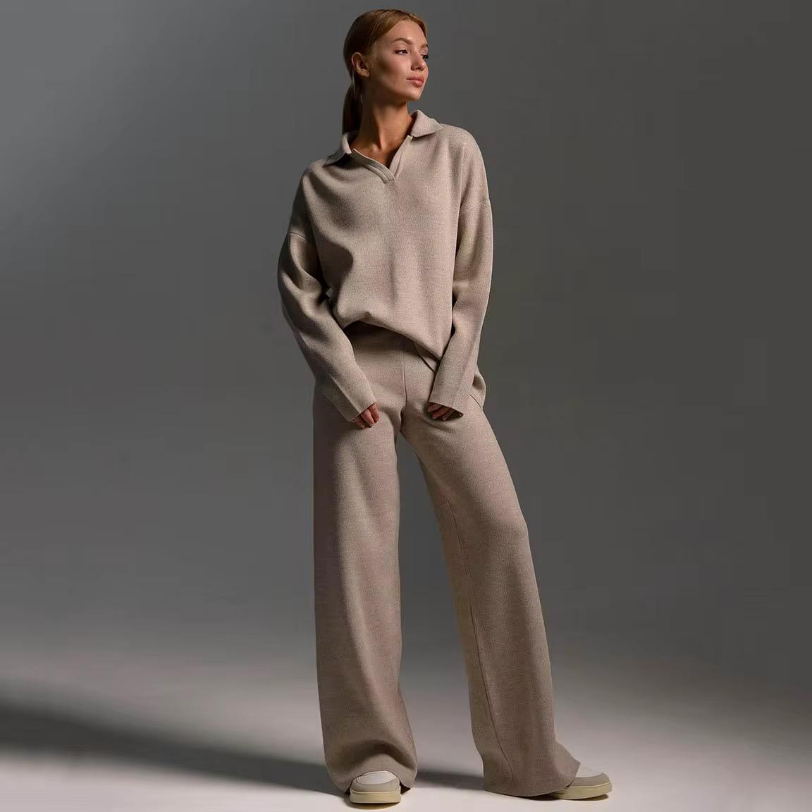 Comfy Collar Knit Set