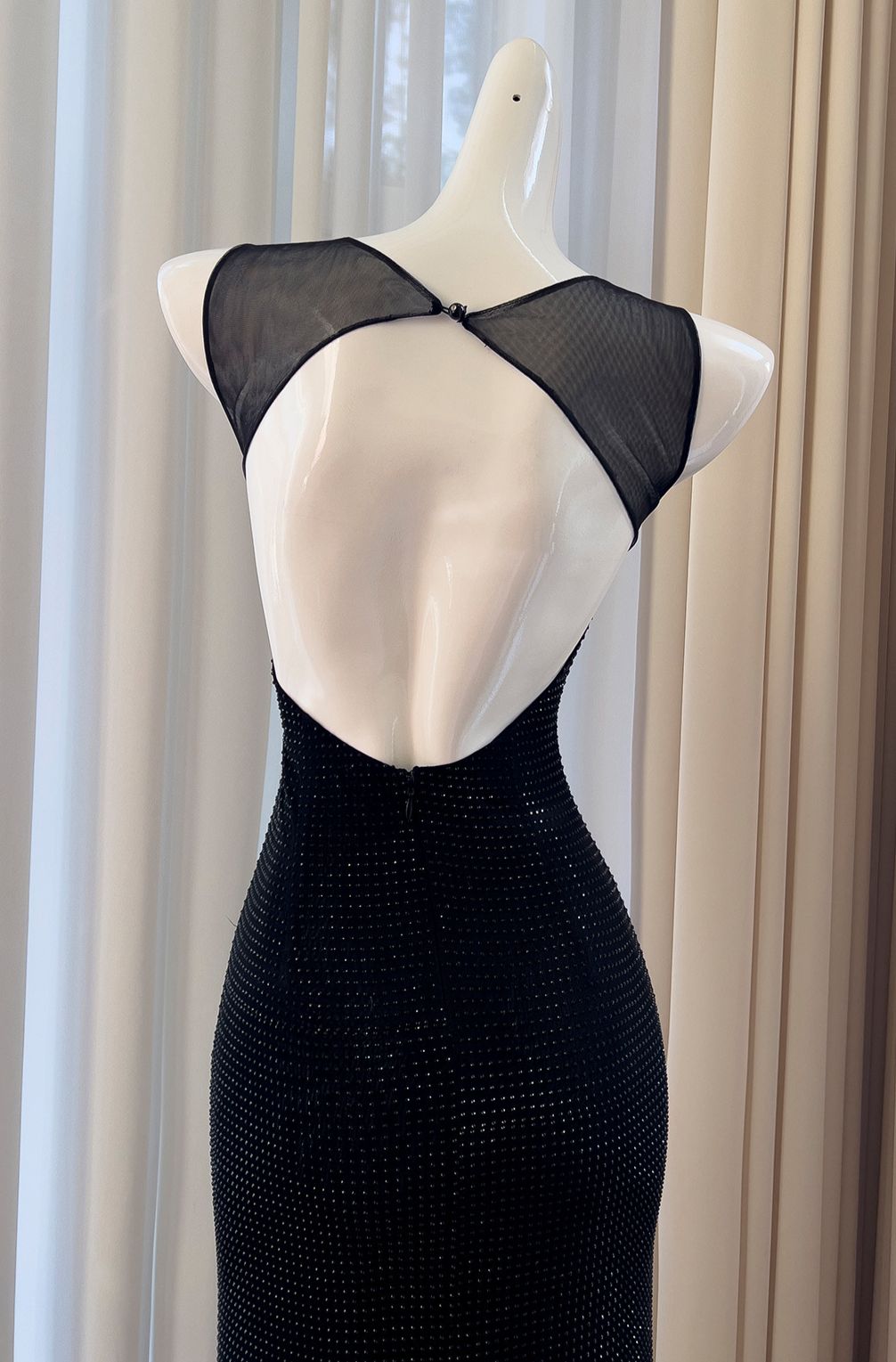 black strass dress