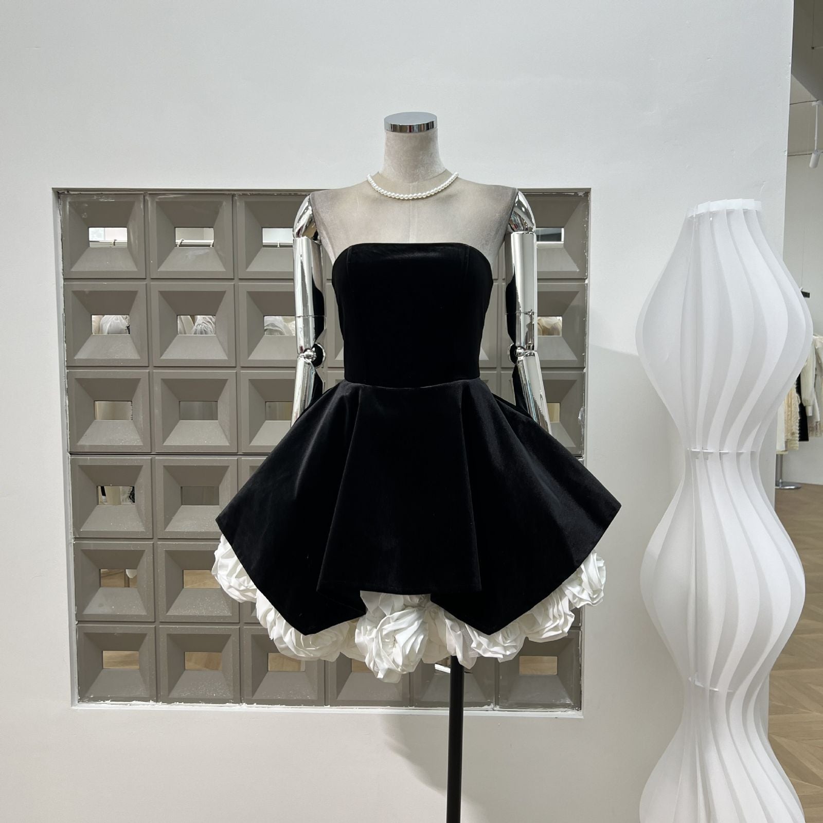 White special velvet dress