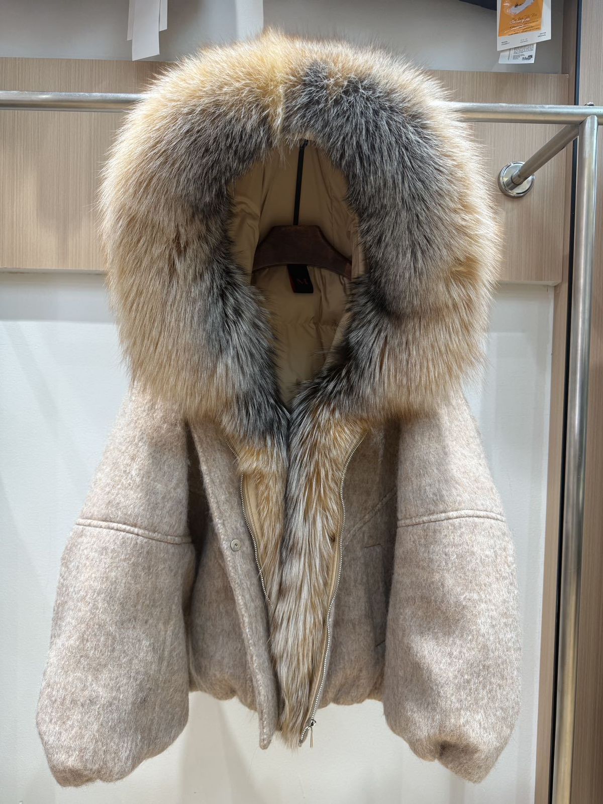 Wool Goose fur coat
