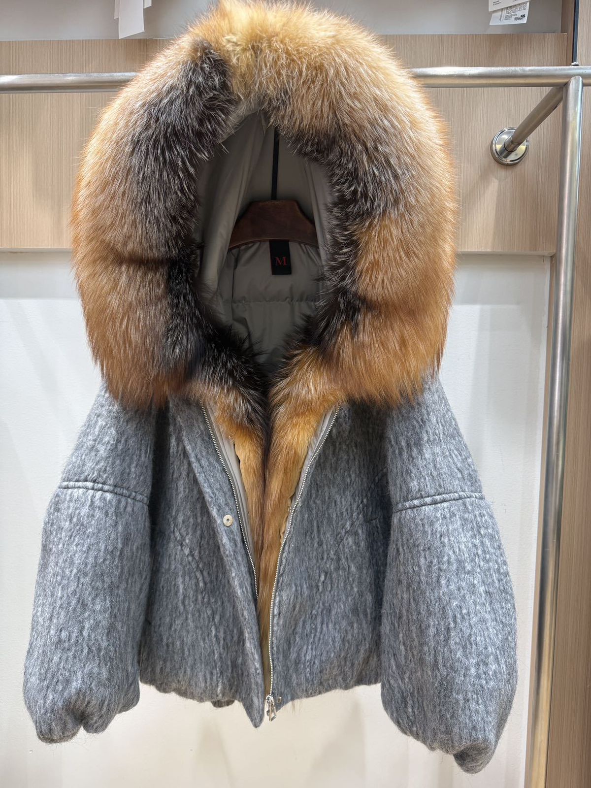 Wool Goose fur coat
