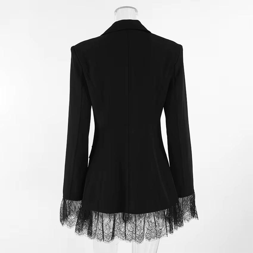 Lace Finish Power Blazer