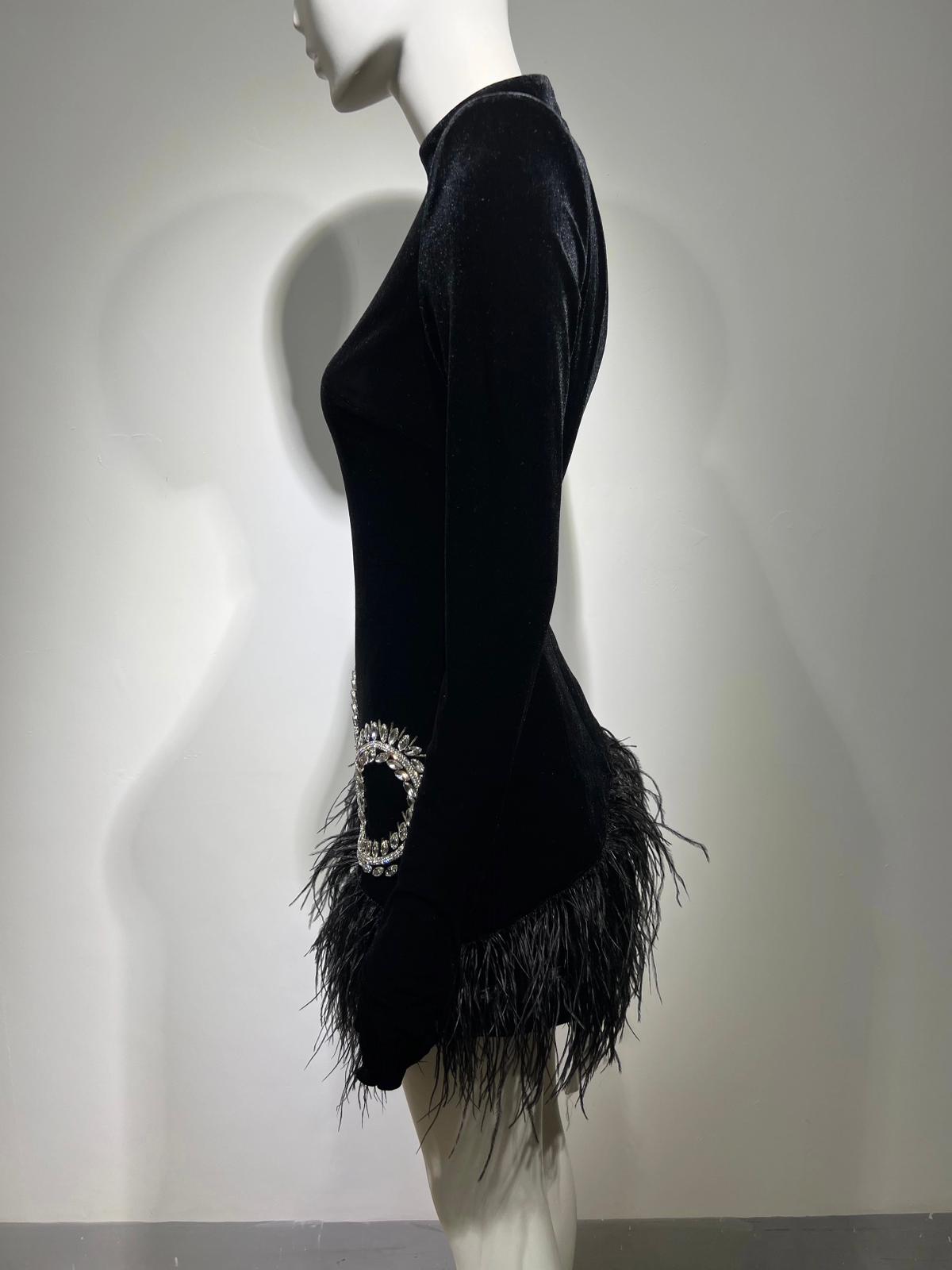 SHORT DIAMOND SNAKE velvet dress