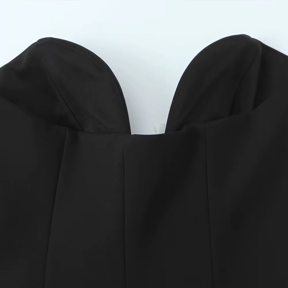 Petal Detail Strapless Top