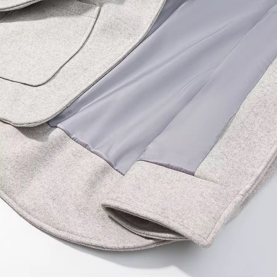 Fluffy Collar Bow-Tie Coat