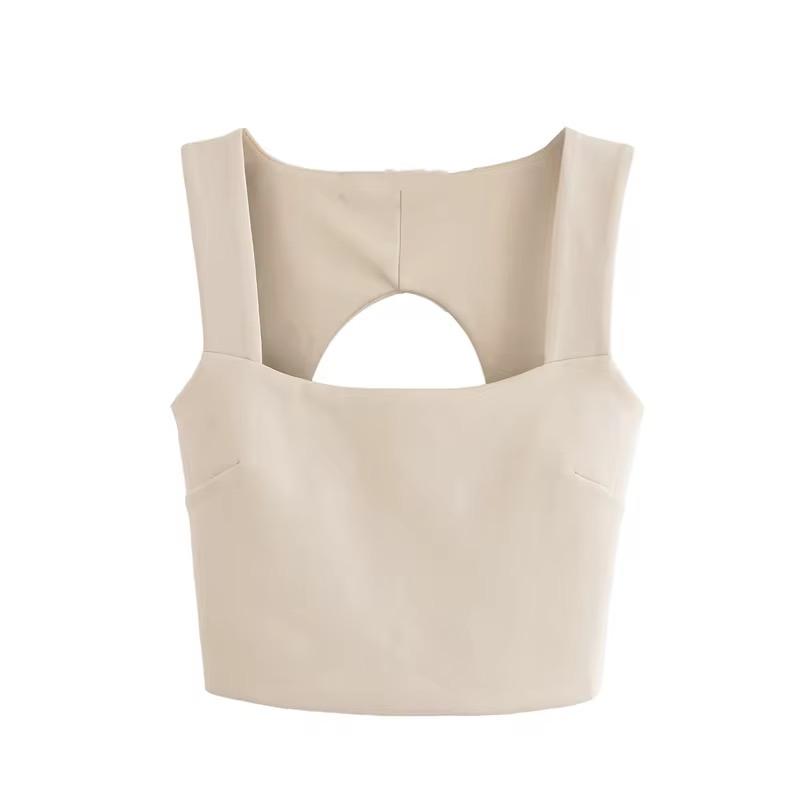 Cutout Crop Top & Flared Pants Set