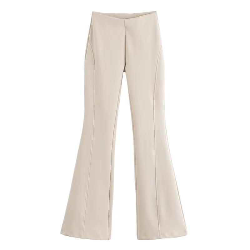 Cutout Crop Top & Flared Pants Set