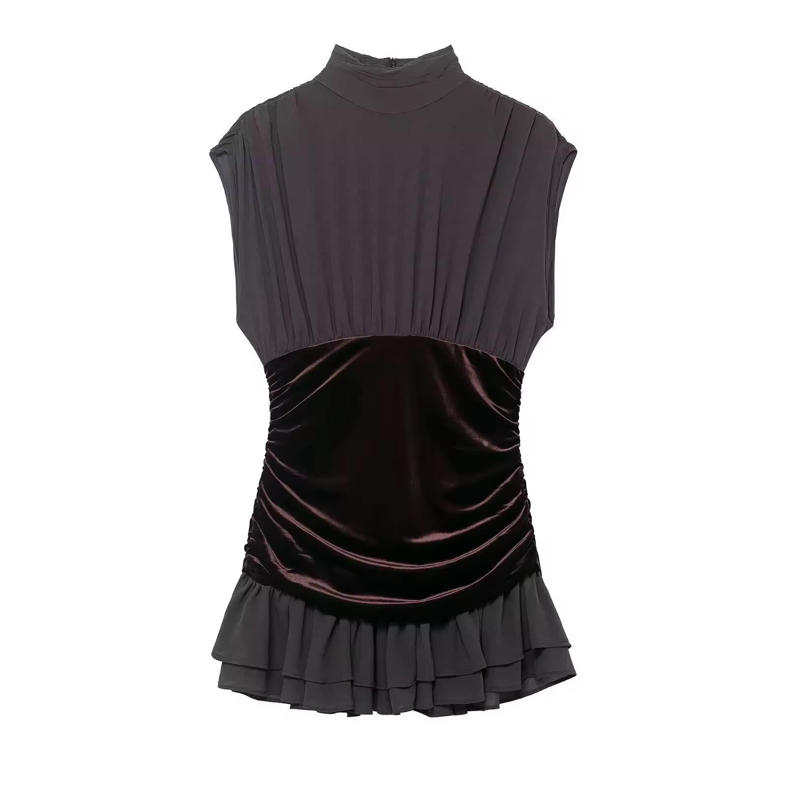 The Velvet Contrast Dress