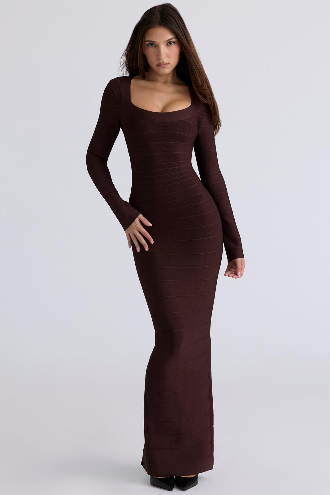 Chocolate Brown Maxi Dress