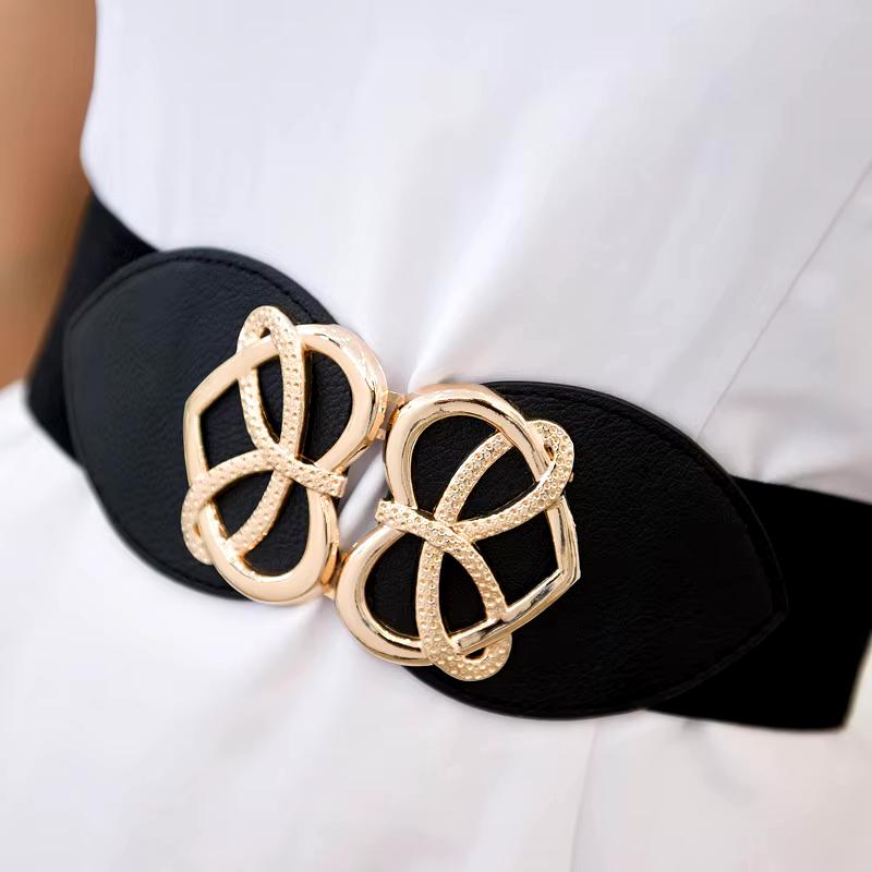 Heart Shaped Buckle Elastic Belt