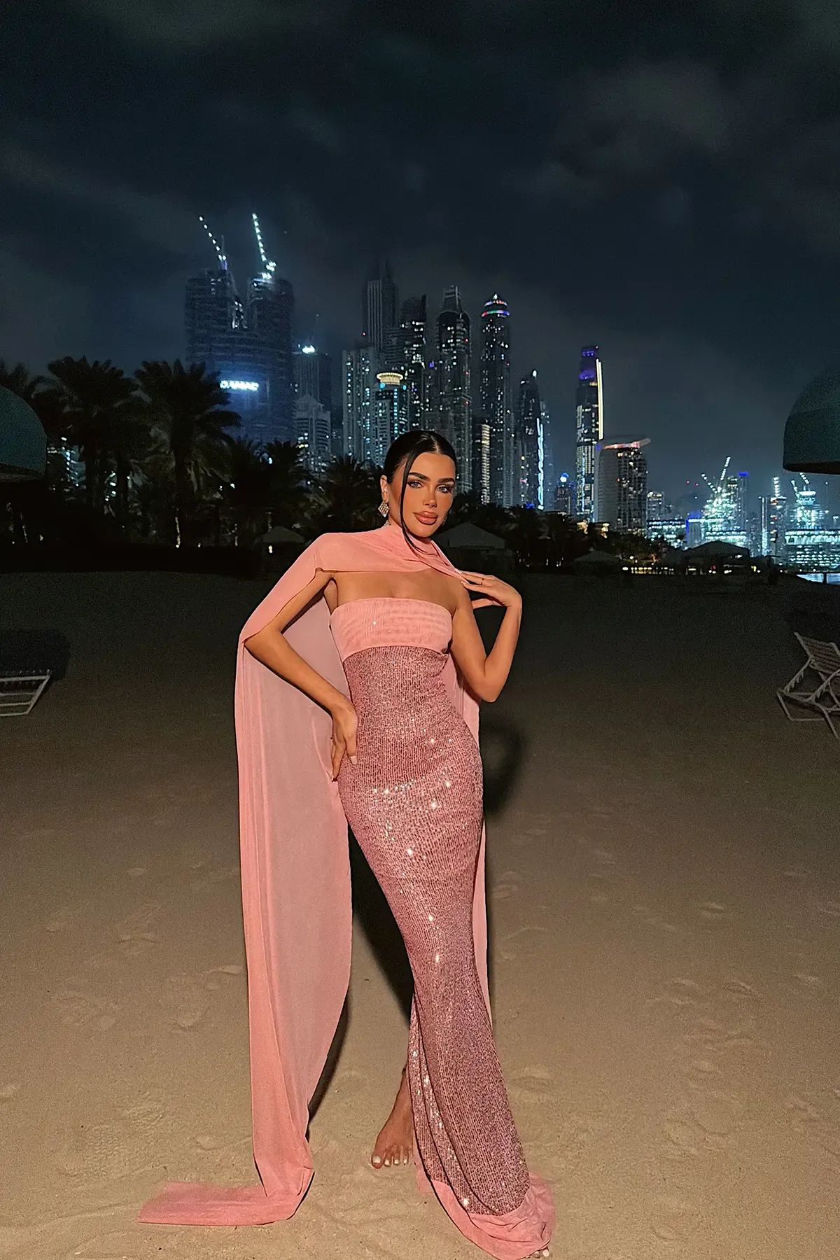 Sequin Strapless Dress