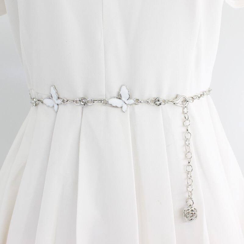 Bling Butterfly Pendant Chain Belt