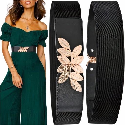 Tree Leaves Pattern Elastic Belt
