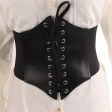 Black Corset Style Waist Belt