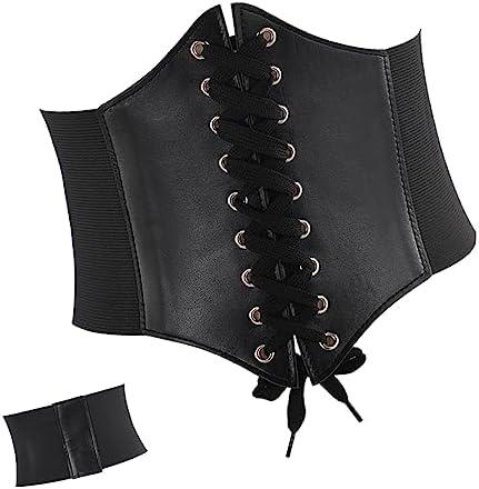 Black Corset Style Waist Belt