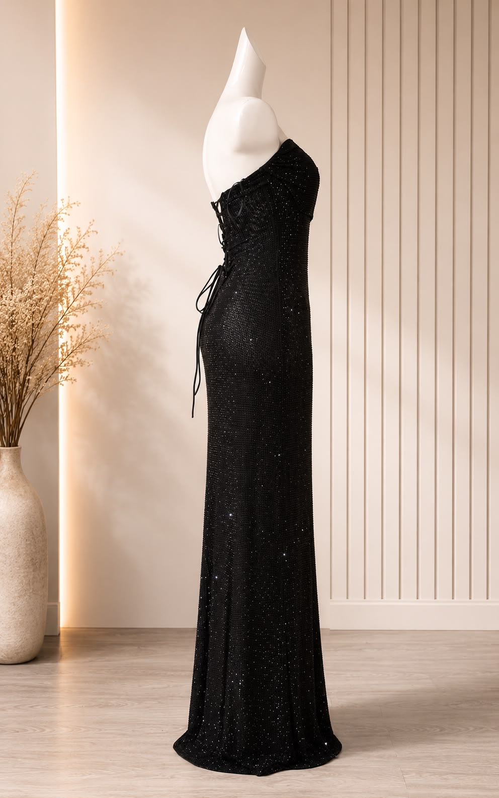 Lumiera Diamond Backless Gown