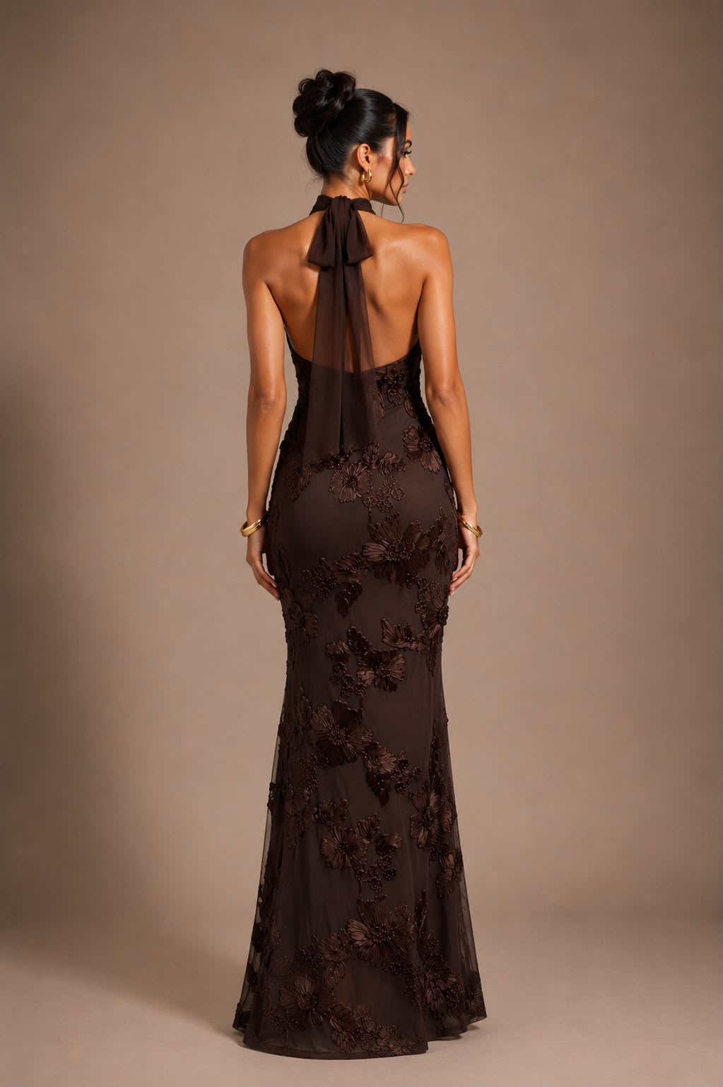 Florenza Lace Halter Maxi Dress