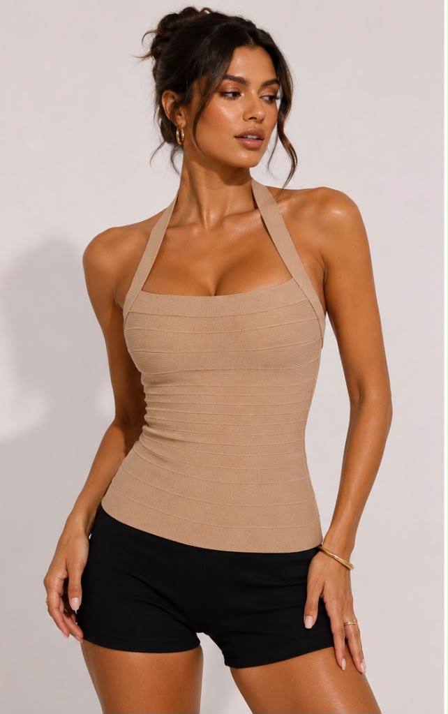Solenne Halter Tank Top