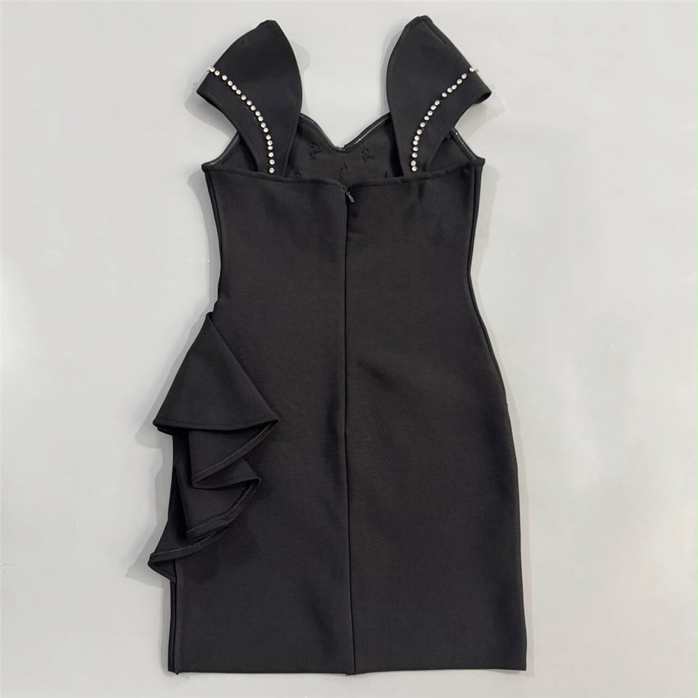 Scarlett Crystal Ruffle Mini Dress