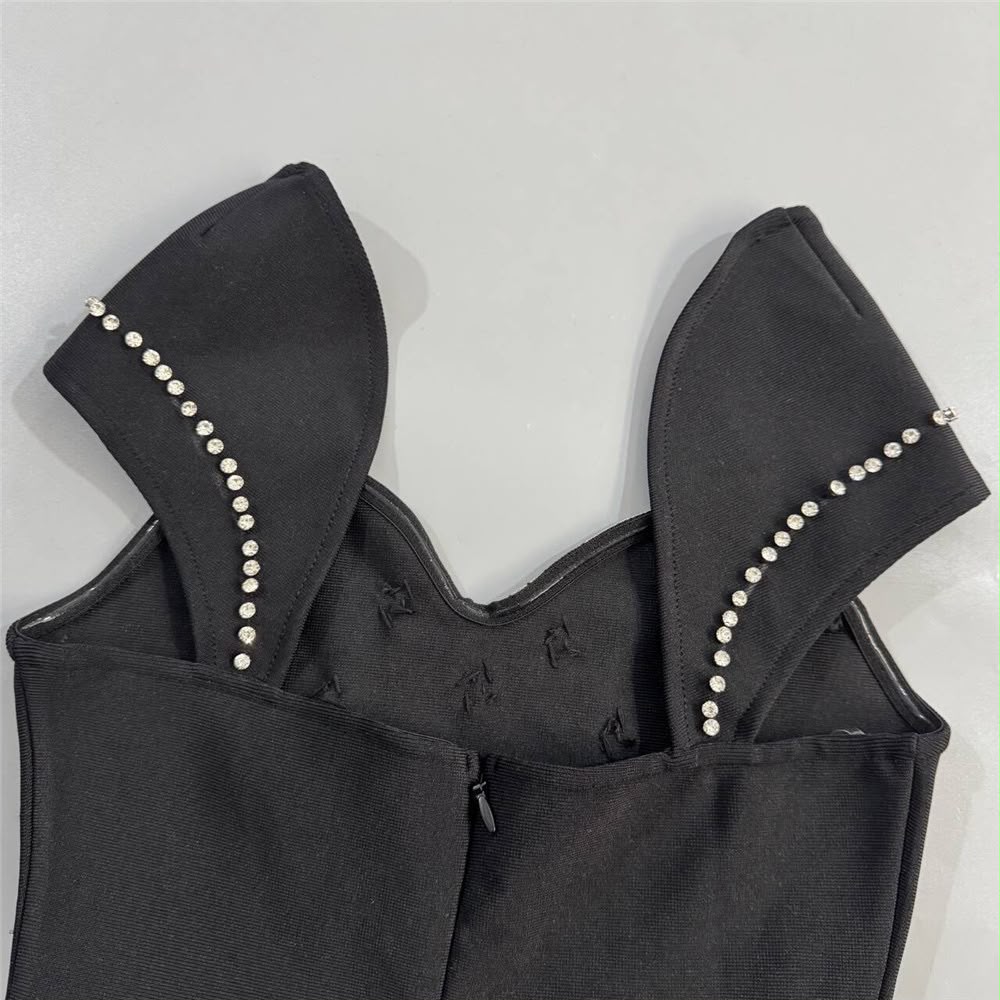 Scarlett Crystal Ruffle Mini Dress