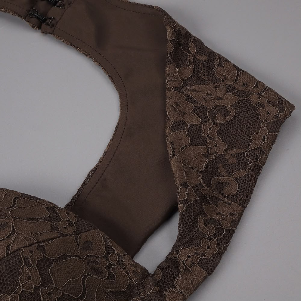 Veloura Lace Cut-Out Maxi Dress