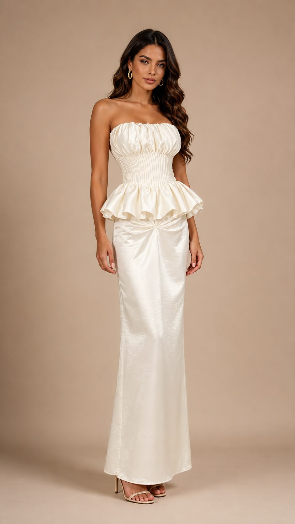 Amara Pleated Lotus Maxi Dress