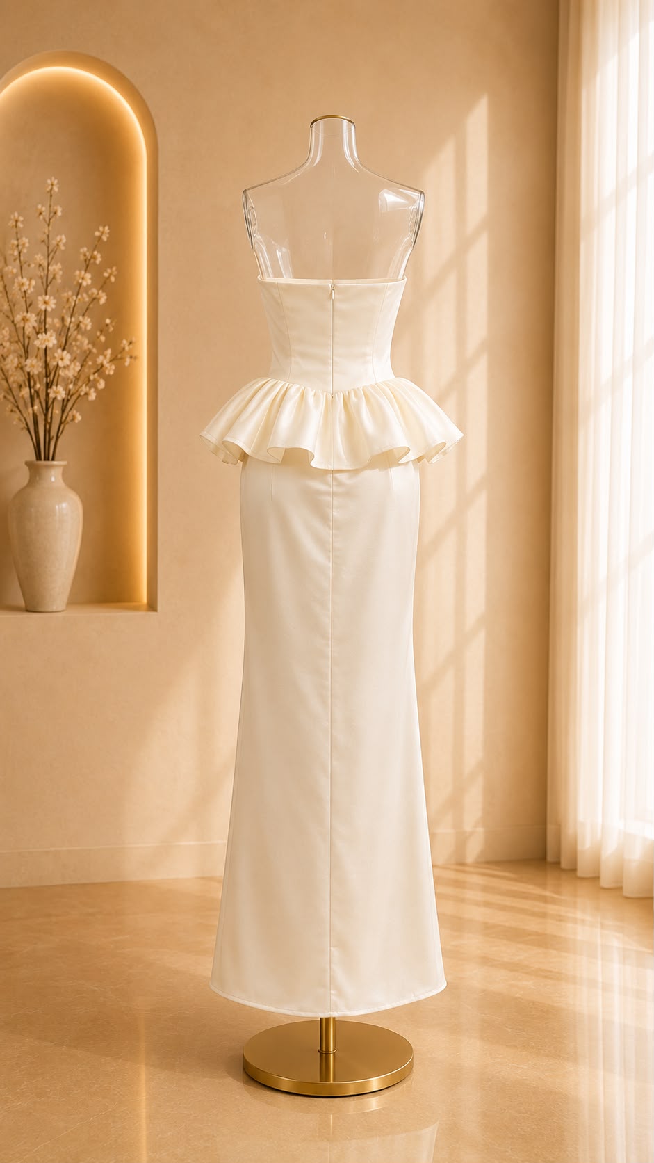 Amara Pleated Lotus Maxi Dress