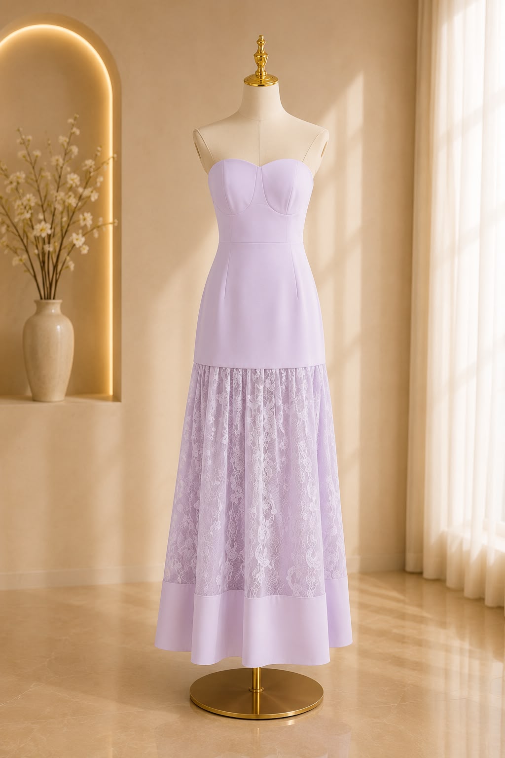 Violetta Contrast Slip Maxi Dress