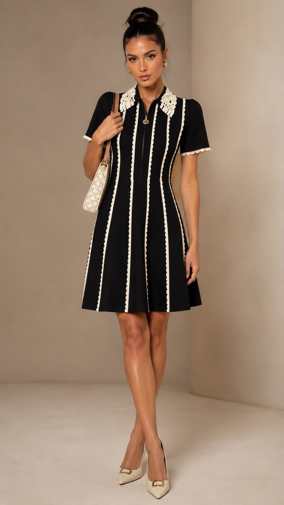 Milano Striped Polo Mini Dress