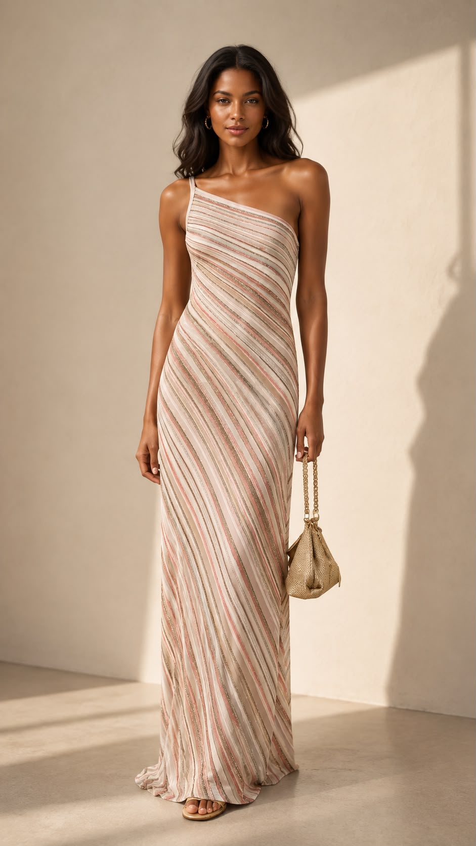 Aiko Stripe Maxi Dress