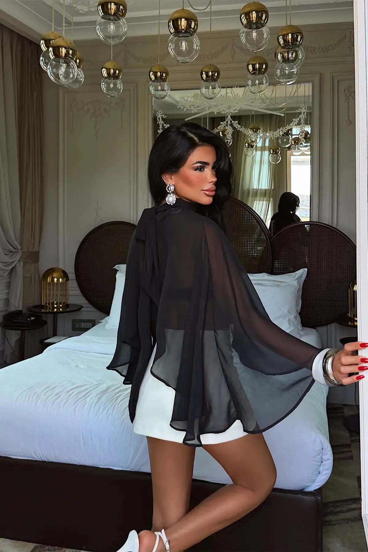 Black Transparent Blouse