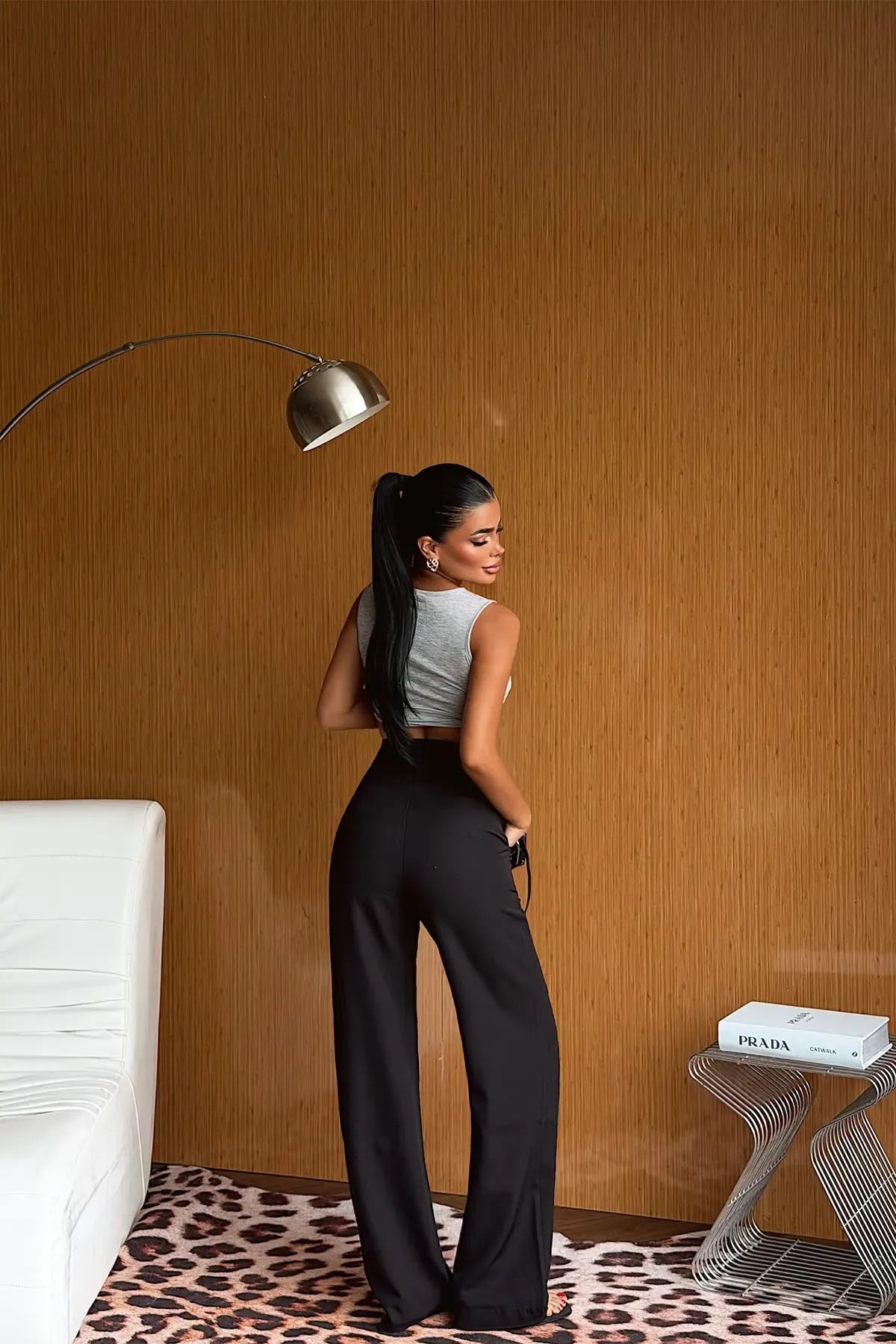 Black High-Waisted Trousers