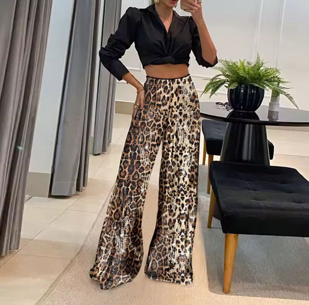 Leopard print pants - MD Fashionwear