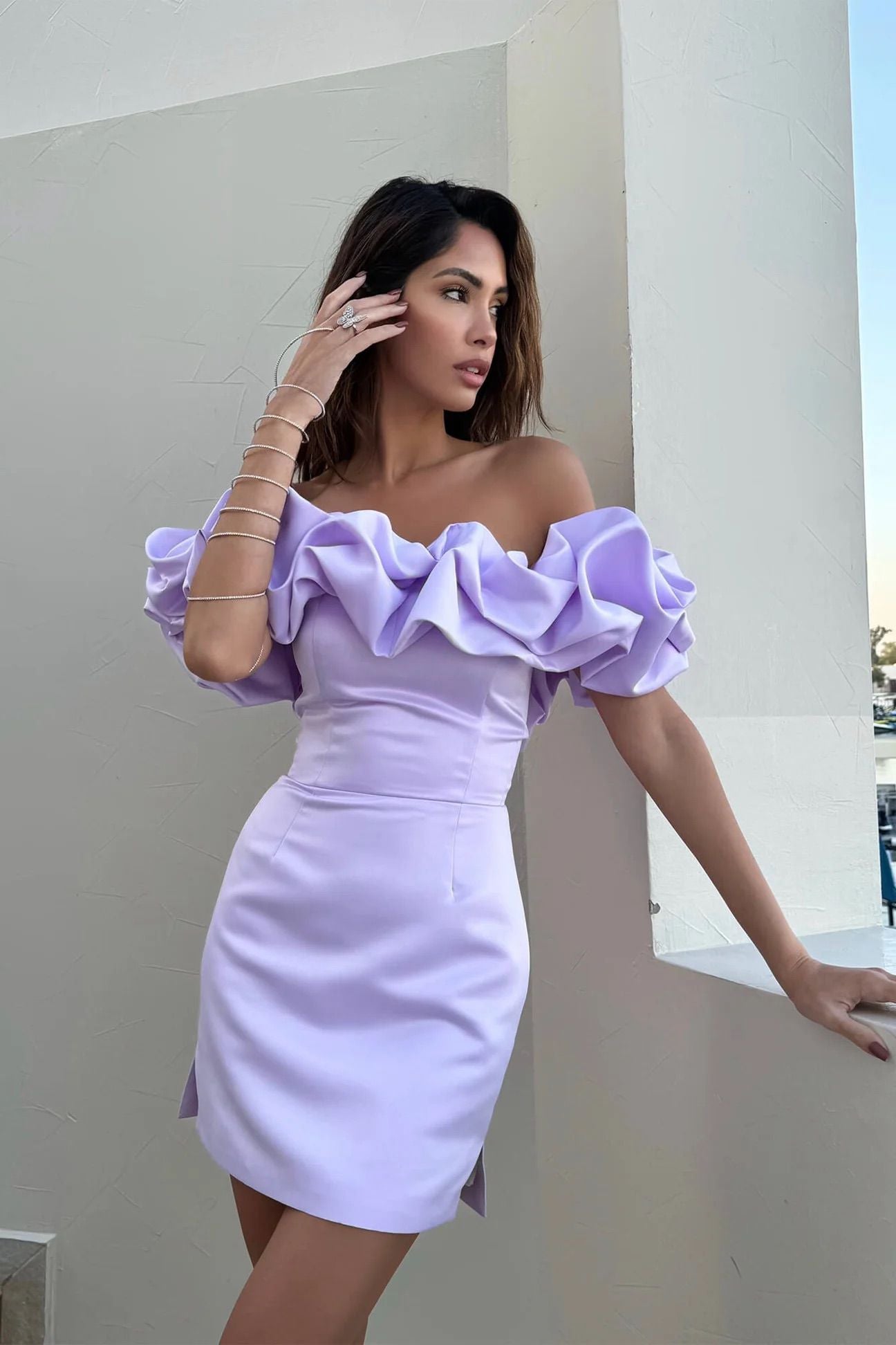 Ruffle Mini Dress - MD Fashionwear