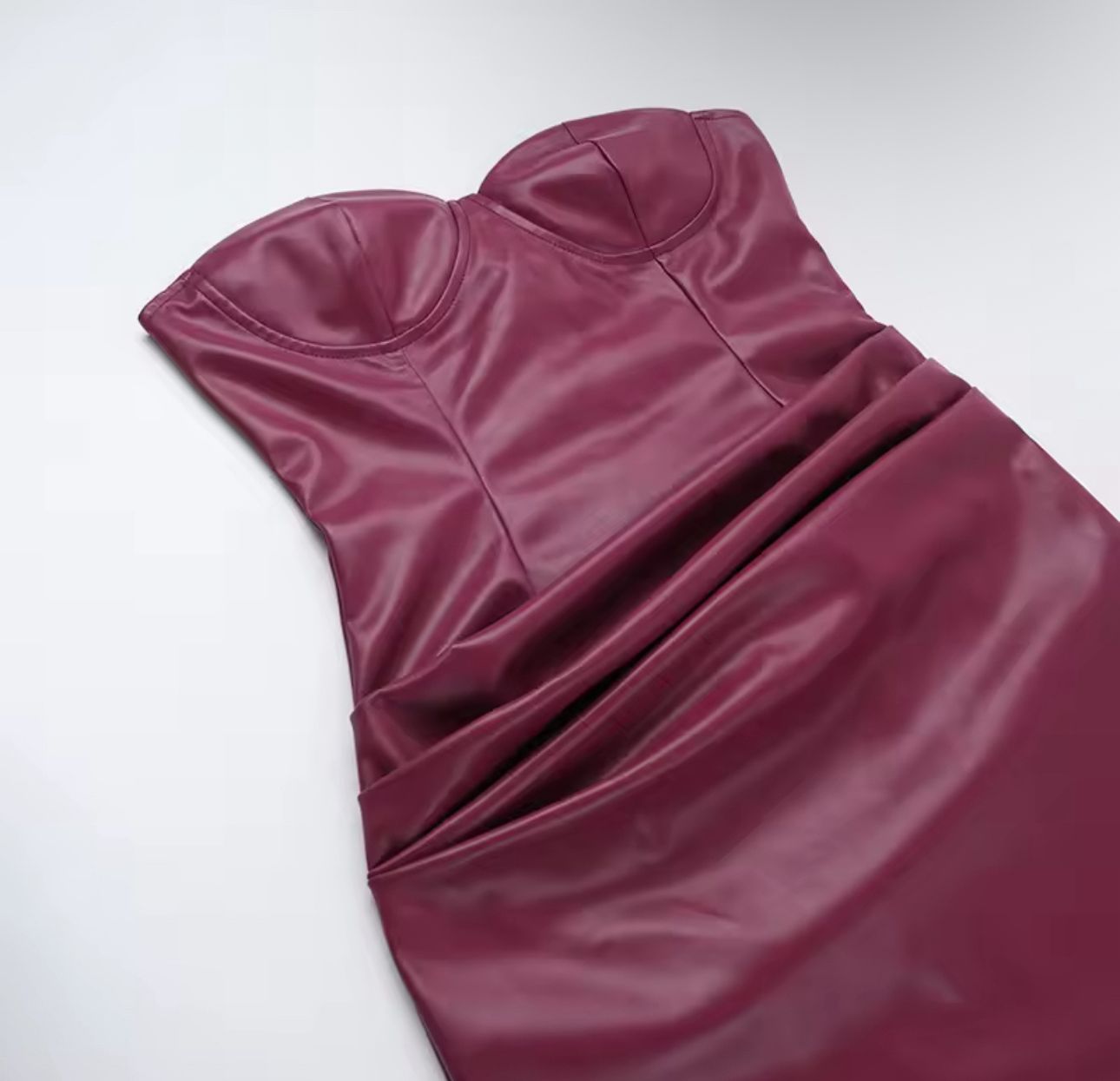 Bordeaux Allure Leather Gown